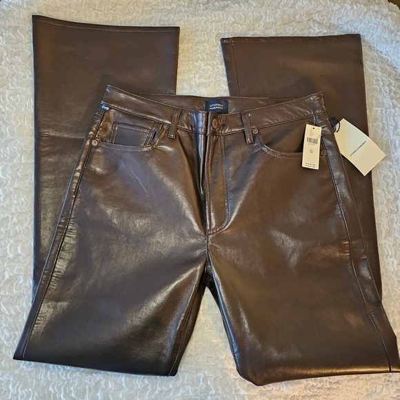 Citizens of Humanity Lilah High-Rise Recycled Leather Bootcut Pants
Sz 30 Brown - Picture 10 of 11